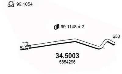 Auspuffrohr Opel ASTRA H Kombi · Opel ASTRA H Kombi Van