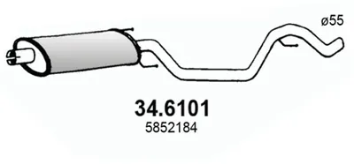 Zentrum Schalldämpfer Fiat CROMA · Opel VECTRA C · Opel VECTRA C GTS