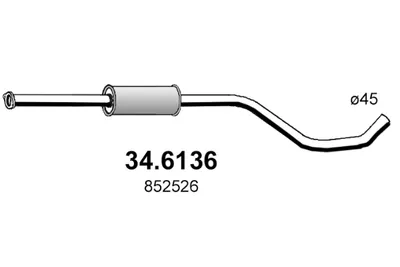 Zentrum Schalldämpfer Opel ASTRA J · Opel ASTRA J Sporttourer · Opel ASTRA J GTC