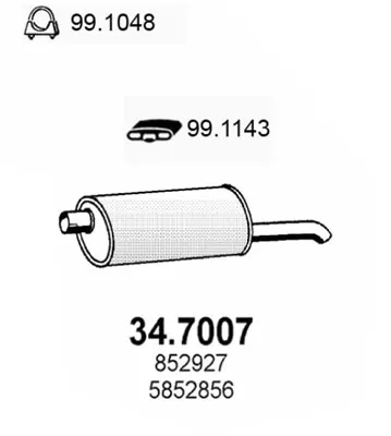 Schalldämpfer Opel KADETT E · Opel ASTRA F Limousine · Opel ASTRA F Cabrio