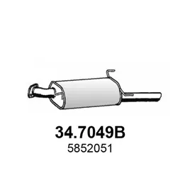 Späterer Schalldämpfer ASSO 34.7049B