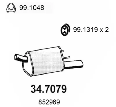 Schalldämpfer Opel CORSA B · Opel CORSA B Kombi · Vauxhall CORSA Mk I
