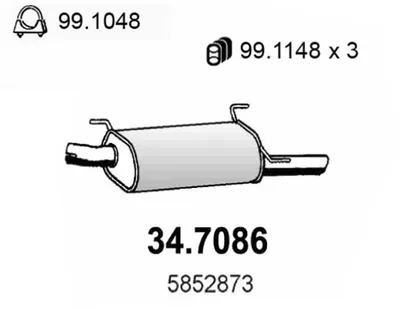 Endschalldämpfer Opel VECTRA B Hatchback · Opel VECTRA B · Opel VECTRA B Kombi