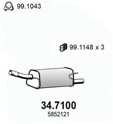 Hinterschalldämpfer Opel CORSA C