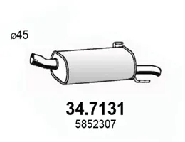 Endschalldämpfer Opel ASTRA H · Opel ASTRA H Kombi · Opel ASTRA H AGB