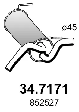 Hinterschalldämpfer Opel ASTRA J · Opel ASTRA J Sports Tourer · Opel ASTRA J GTC