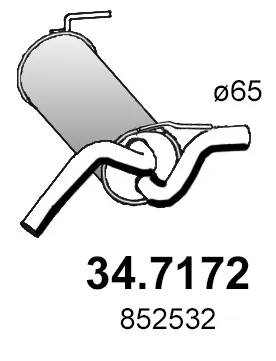 Hinterschalldämpfer Opel ASTRA J · Opel ASTRA J Sports Tourer · Opel ASTRA J GTC