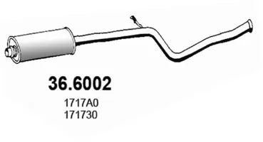 Zentrum Schalldämpfer Citroën SAXO · Peugeot 106 I · Peugeot 106 II