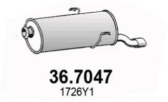 Hinterer Schalldämpfer Peugeot 206 Hatchback · Peugeot 206 CC · Peugeot 206+