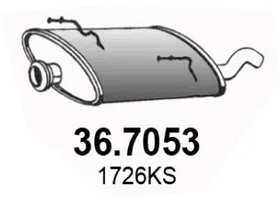 Hinterer Schalldämpfer Peugeot 206 Hatchback · Peugeot 206+
