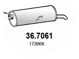 Hinterer Schalldämpfer Citroën C4 Coupe · Citroën C4 I · Peugeot 307