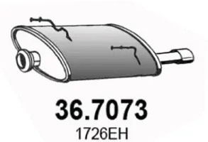 Hinterer Schalldämpfer Peugeot 206 Hatchback · Peugeot 206 CC · Peugeot 206+