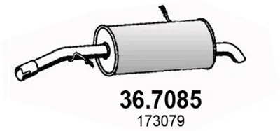 Hinterer Schalldämpfer Citroën C3 PICASSO · Peugeot 207 · Peugeot 207 CC