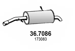 Hinterer Schalldämpfer Citroën C3 PICASSO · Peugeot 207 · Peugeot 207 CC