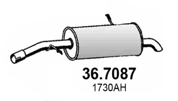Hinterer Schalldämpfer Peugeot 207 · Peugeot 207 Hatchback Van · Peugeot 208 I