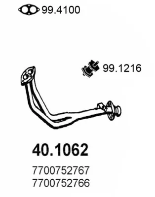 Auspuffrohr Renault 25
