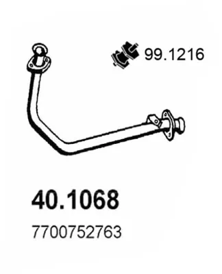 Auspuffrohr Renault 25