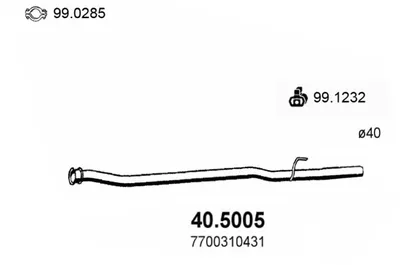 Auspuffrohr Nissan KUBISTAR Van · Renault KANGOO · Renault KANGOO Express