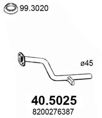 Auspuffrohr Fiat PUNTO EVO · Renault MEGANE II · Renault SCÉNIC II