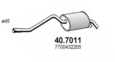 Hinterer Schalldämpfer Renault CLIO II · Renault CLIO II Hatchback Van