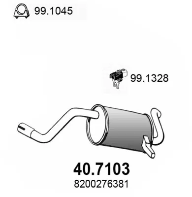 Hinterschalldämpfer ASSO 40.7103