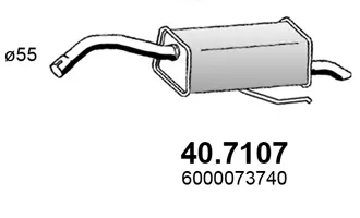 Auspuff hinten Renault CLIO II
