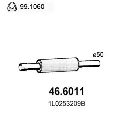 Sitz des Schalldämpfers TOLEDO I · Vw PASSAT B3/B4 · Vw PASSAT B3/B4 Variante