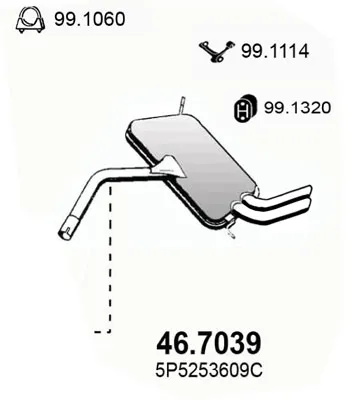 Schalldämpfer ASSO 46.7039