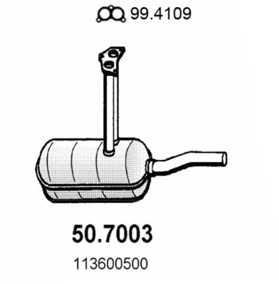Schalldämpfer Skoda RAPID · Skoda 105,120 · Skoda 130
