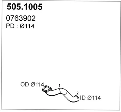 Auspuffrohr ASSO 505.1005