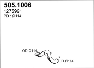Auspuffrohr ASSO 505.1005