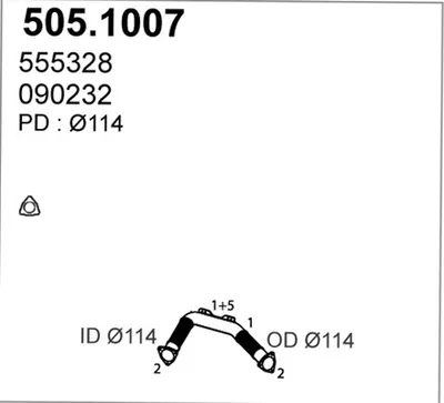 Auspuffrohr ASSO 505,1007