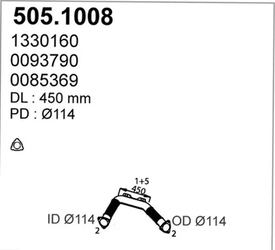 Auspuffrohr ASSO 505,1008