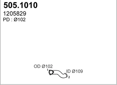 Auspuffrohr ASSO 505,1010
