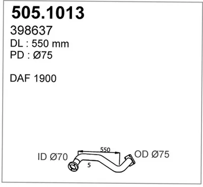 Auspuffrohr ASSO 505,1013