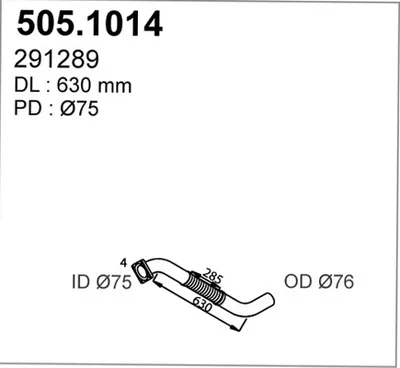 Auspuffrohr ASSO 505,1014