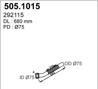 Auspuffrohr ASSO 505.1010