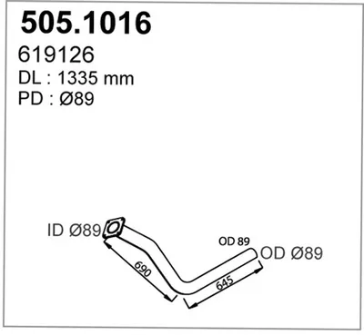 Auspuffrohr ASSO 505,1016