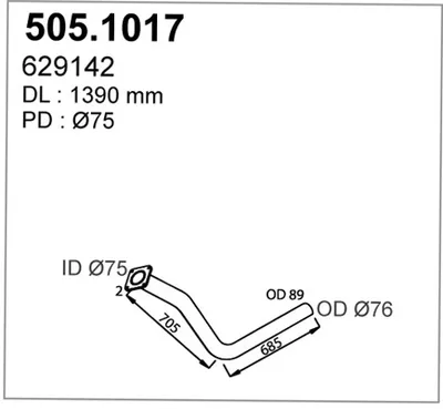 Auspuffrohr ASSO 505,1017