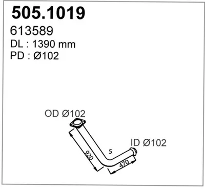 Auspuffrohr ASSO 505.1019