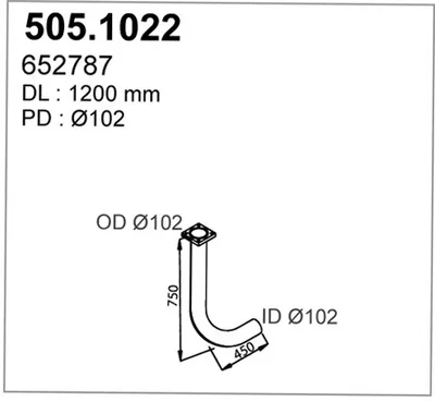 Abgasröhre ASSO 505,1022