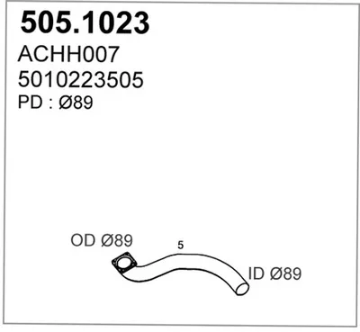 Auspuffrohr ASSO 505,1023