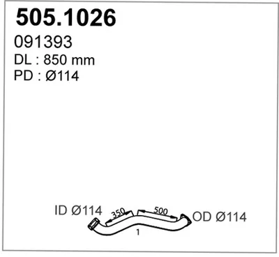 Auspuffrohr ASSO 505,1026