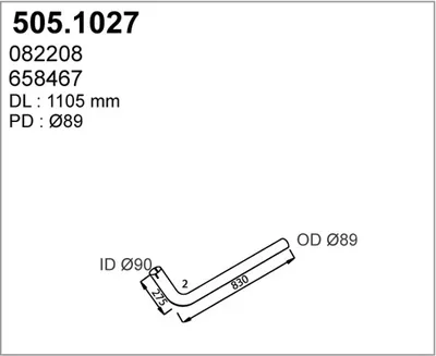 Auspuffrohr ASSO 505.1027