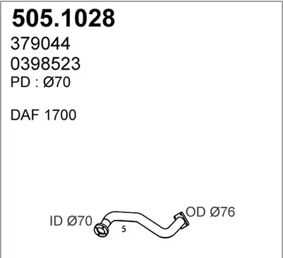 Auspuffrohr ASSO 505.1028