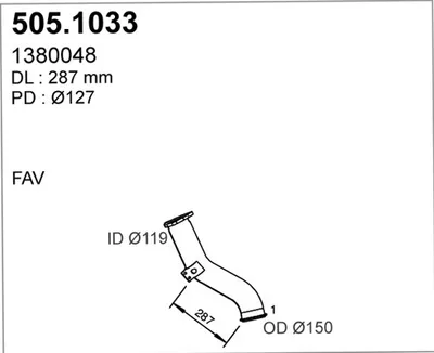 Auspuffrohr ASSO 505.1033