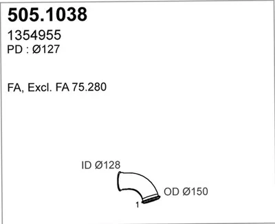 Auspuffrohr ASSO 505.1038