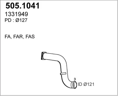Auspuffrohr ASSO 505.1041