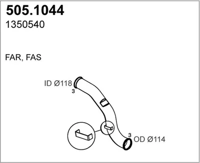 Auspuffrohr ASSO 505.1044
