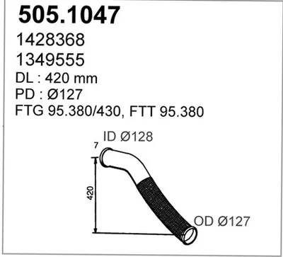 Auspuffrohr ASSO 505.1047